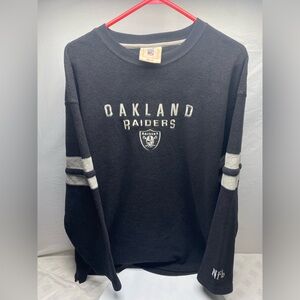 Vintage Oakland Raiders Fleece Crewneck Sweater Black NFL 90s XL Las Vegas